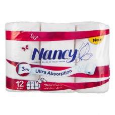 دستمال توالت حجيم شده 12 قلو نانسي
